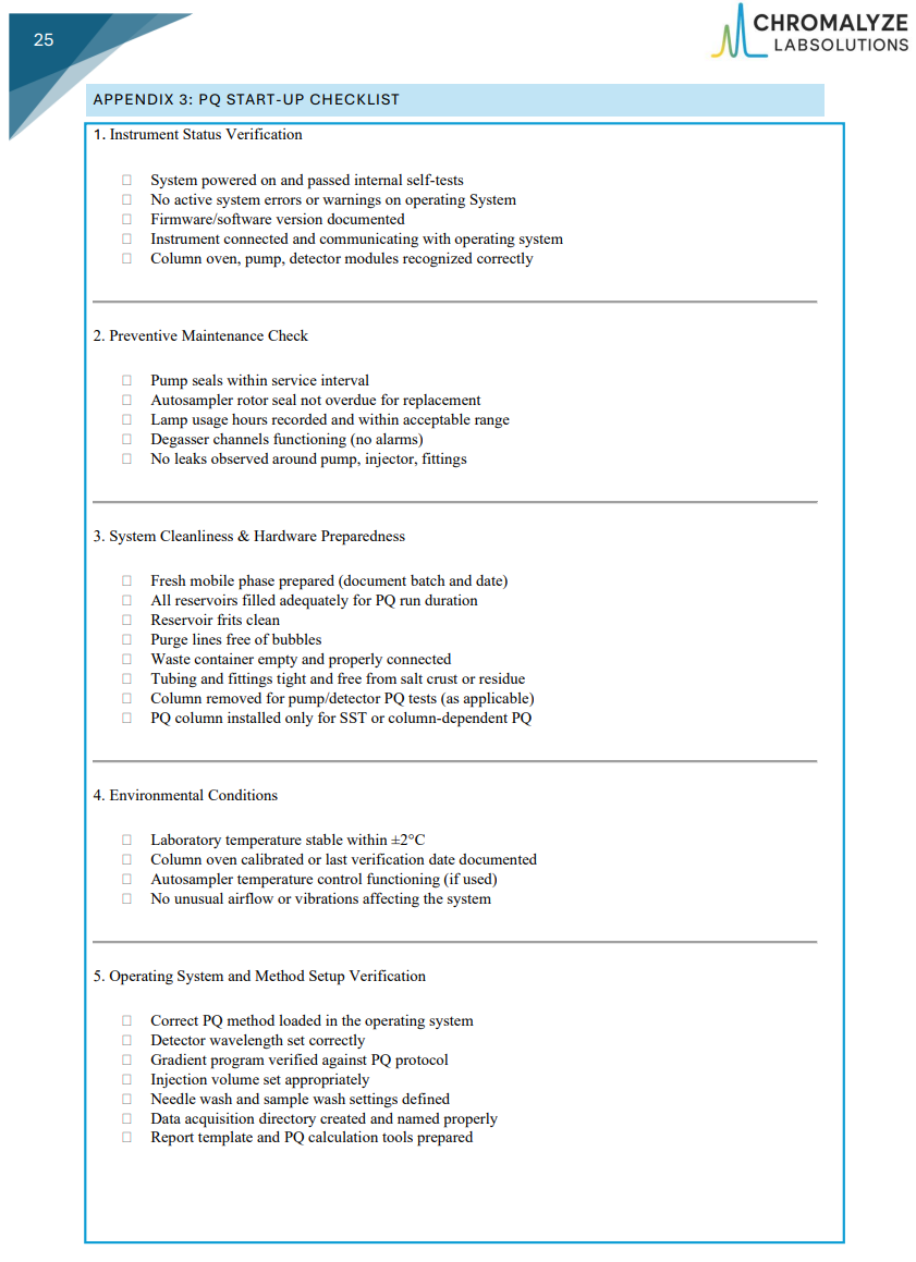 Performance Qualification (PQ) Manual for LC-UV Systems - Image 5